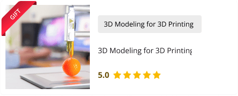 3D Modeling for 3D Printing Course for Free as gift with this course