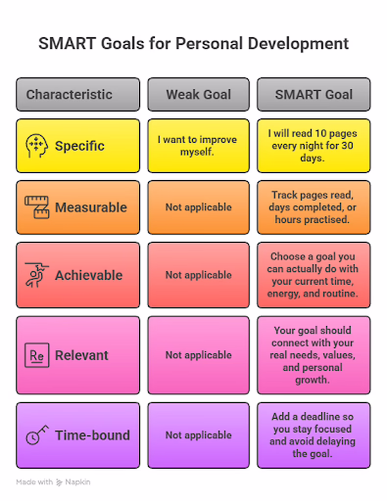 Personal Development Goals: 5 Meaningful Examples That Work